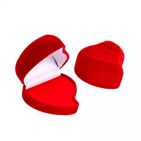 Футляр красный "Сердце с розой"