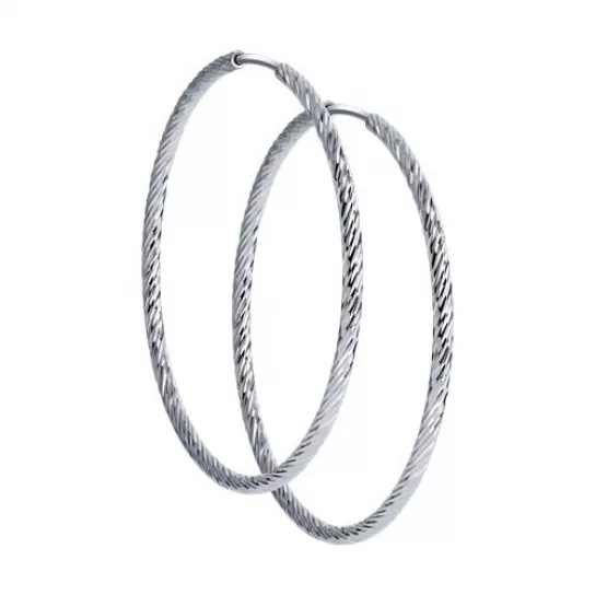 Серьги-конго из серебра