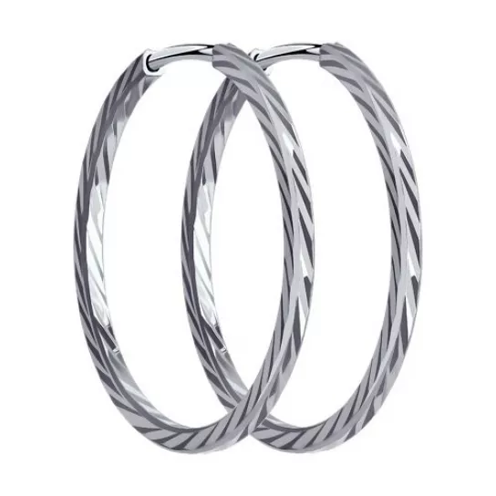 Серьги-конго из серебра