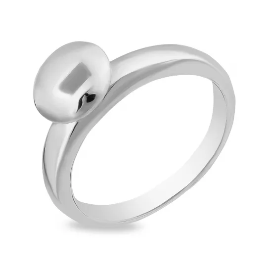 Кольцо с фианитом из серебра