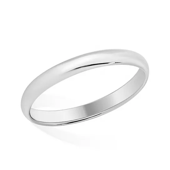 Кольцо обручальное из серебра