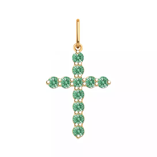 Подвеска с фианитом из золота