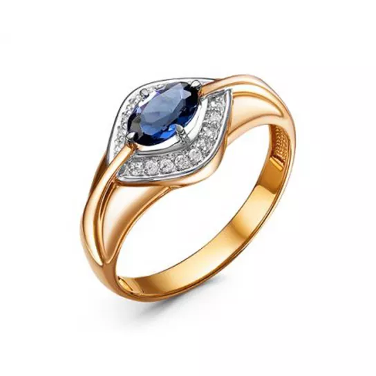 Кольцо с бриллиантами из золота