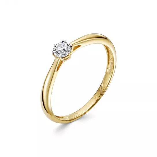 Кольцо с бриллиантами из золота