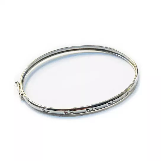 Браслет жесткий из серебра