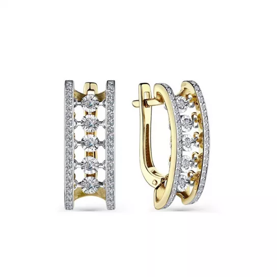 Серьги с бриллиантами из золота