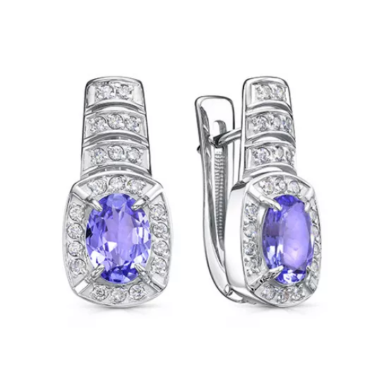 Серьги с бриллиантами из золота