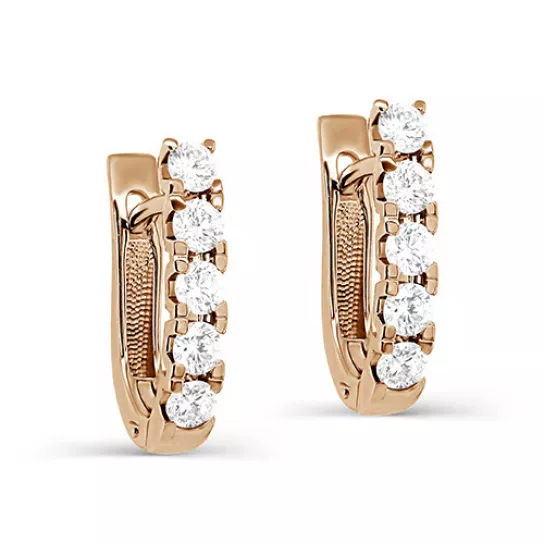 Серьги с бриллиантами из золота