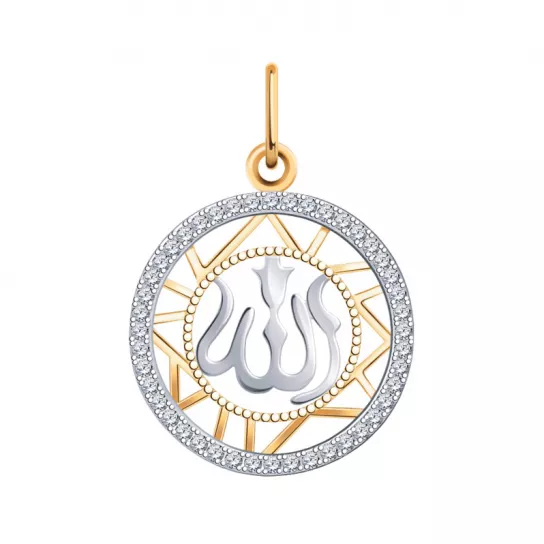 Подвеска с фианитом из золота