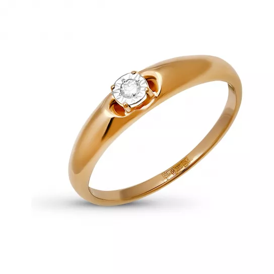 Кольцо с бриллиантами из золота