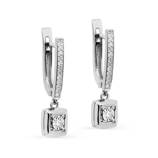 Серьги с бриллиантами из золота