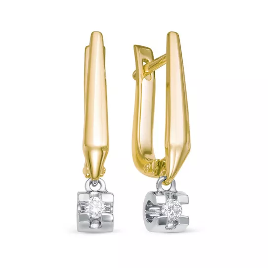 Серьги с бриллиантами из золота