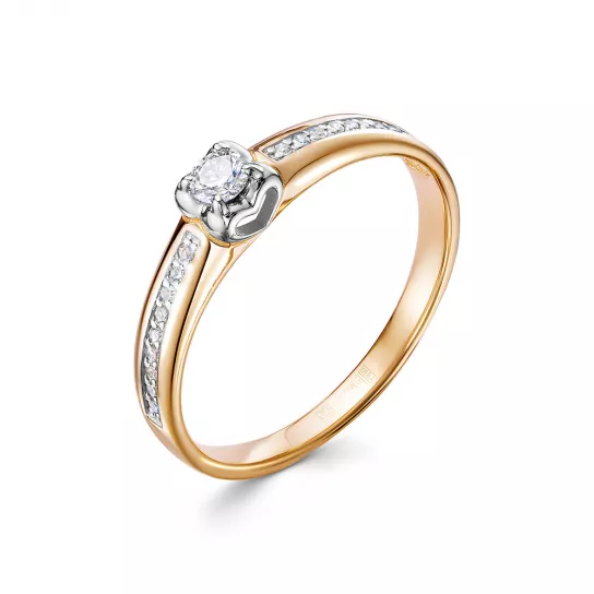 Кольцо с бриллиантами из золота