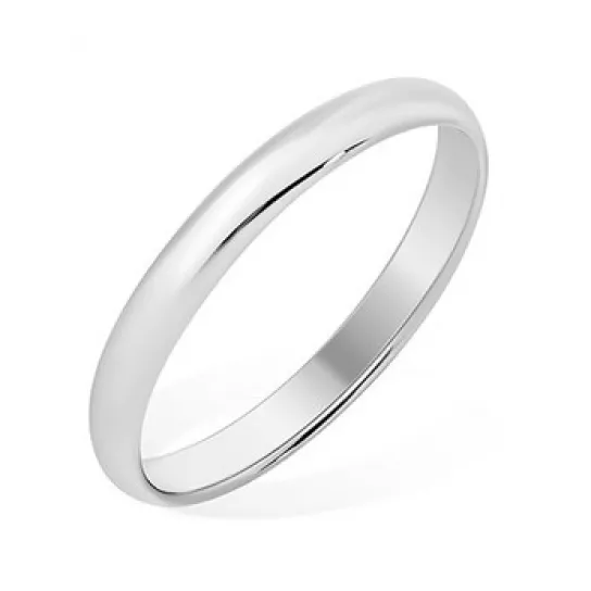 Кольцо обручальное из серебра